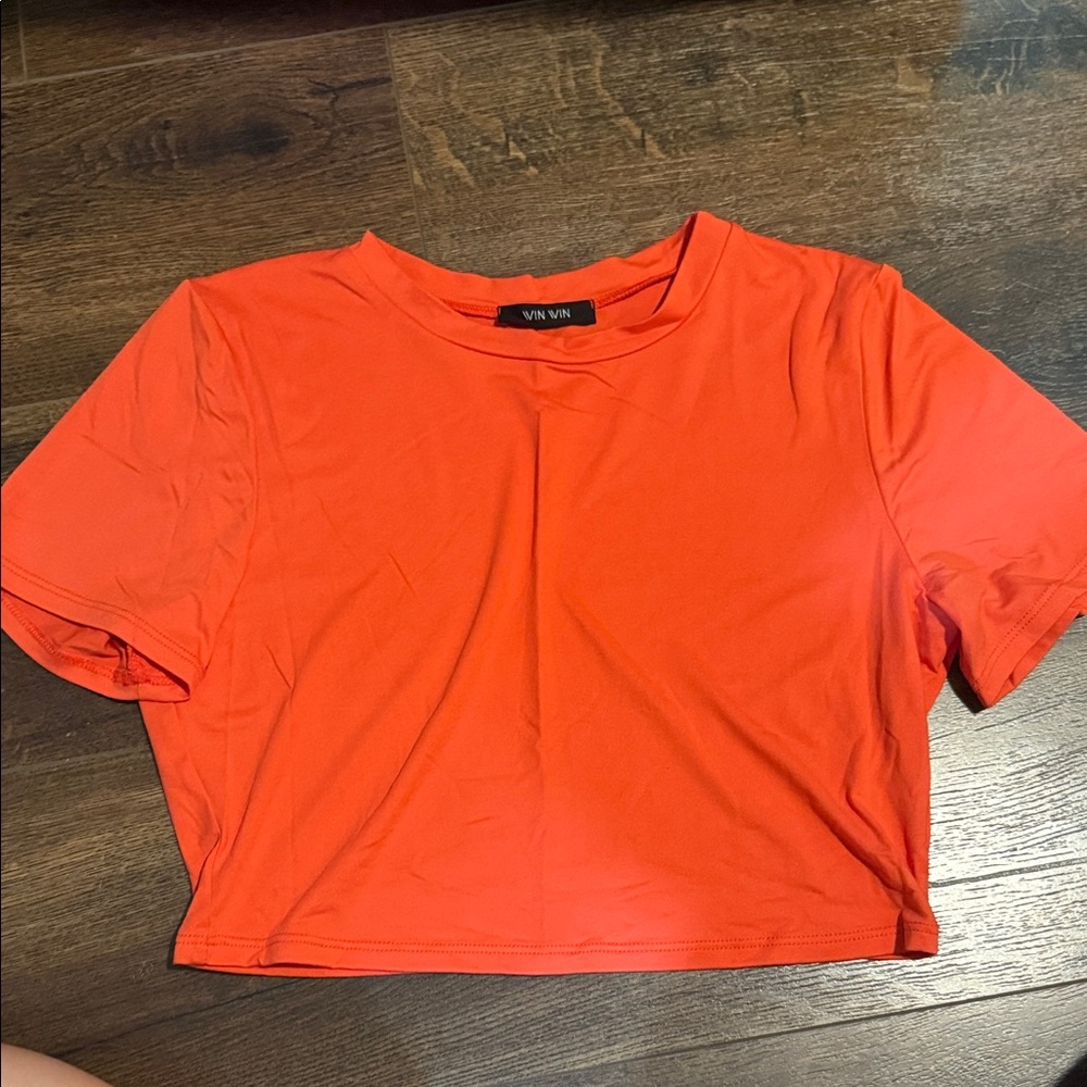 WinWin Bold Red Crop Top